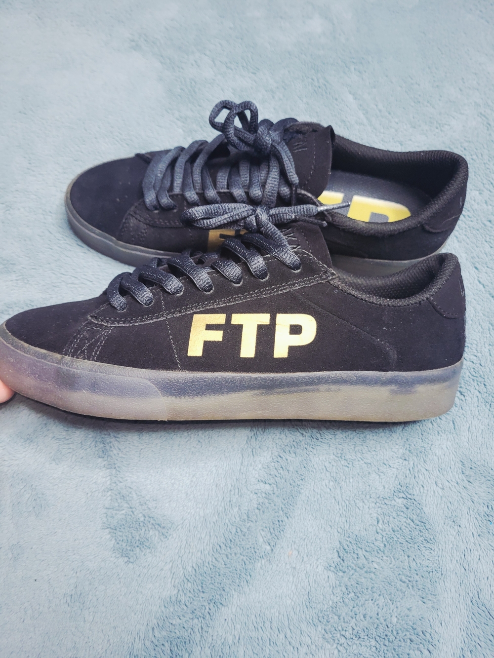 Lakai x FTP Newport 10 Year Anniversary Black Gold Suede Size 8